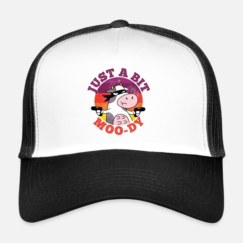 Nur ein bisschen Moo-Dy lustige Kuh Landwirtschaft Geschenk Trucker Cap