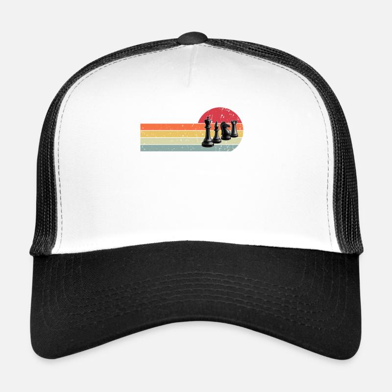 Schach - Trucker Cap - Weiß/Schwarz