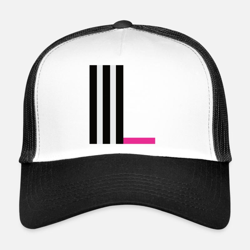 Abstraktes monochromes Linienmuster Trucker Cap