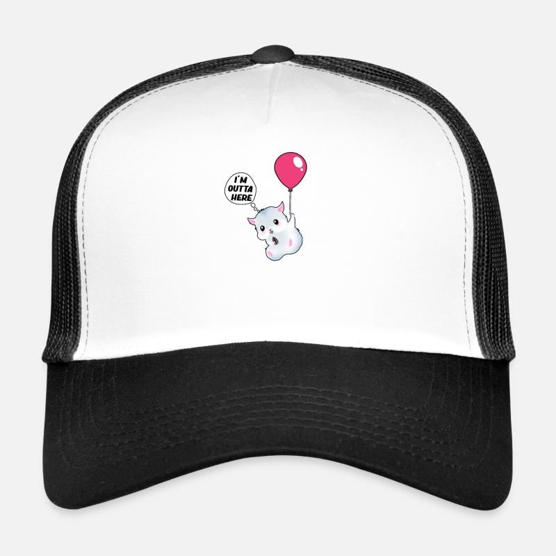 Ein Hamster Mit Einem Sonnenblumenkern Hängt An - Trucker Cap - Weiß/Schwarz