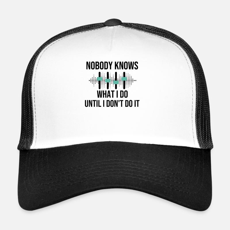 Toningenieur Geschenk Tontechniker Sound Engineer - Trucker Cap - Weiß/Schwarz