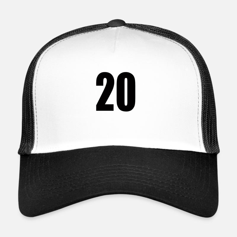 20 Number 20 No back number - Trucker Cap - white/black