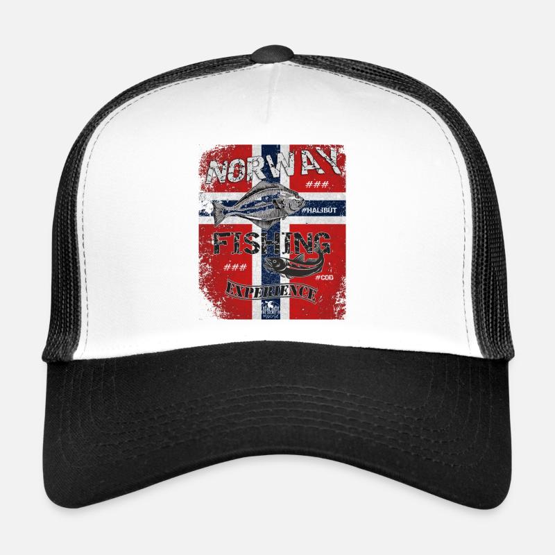 Norvège Drapeau de pêche Poisson de pêche Design Casquette trucker 