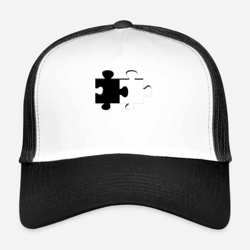 Puzzle Noir Blanc Casquette trucker 