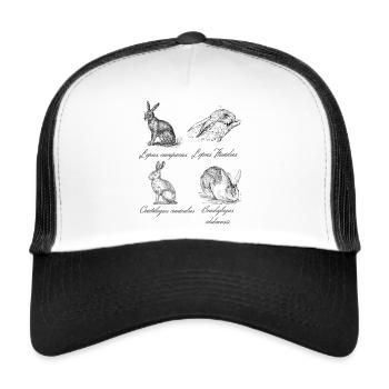 Vintage hare hare hare rabbit - Trucker Cap - white/black - Front