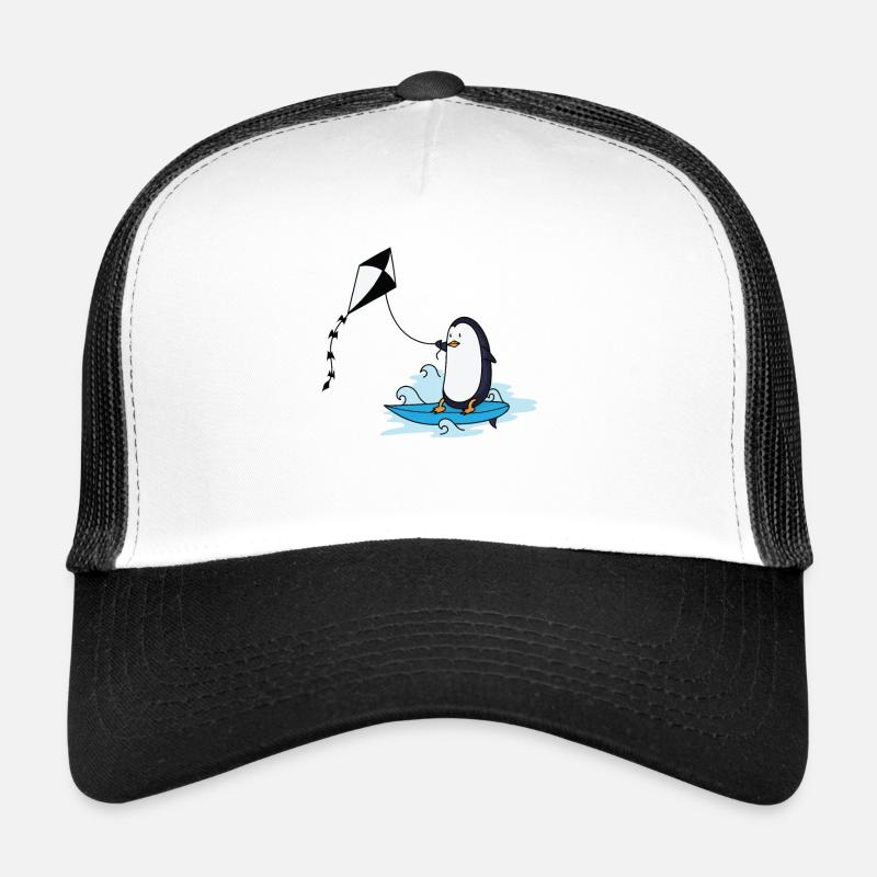 Pingouin au kite surf Casquette trucker 