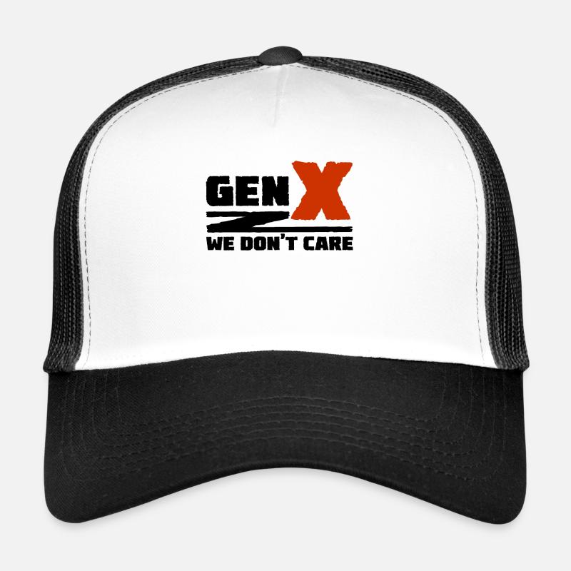 Generation X - Es ist uns egal - Trucker Cap - Weiß/Schwarz