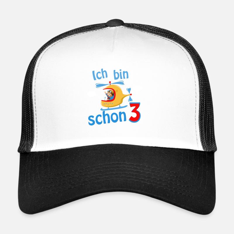 ich bin schon 3 - Trucker Cap - Weiß/Schwarz