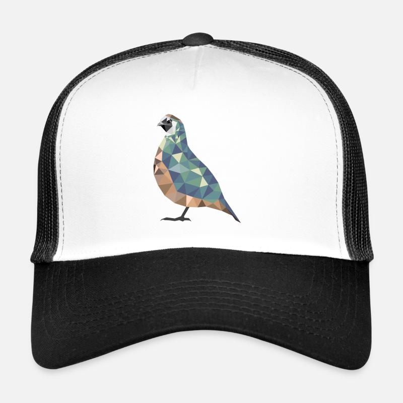 Polygon Quail Quail Breeder Quail Gift Trucker Cap