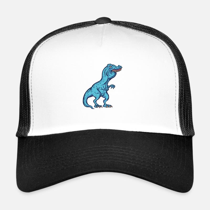 Lustiges Dino Meme TRex Tshirt Party Geschenk - Trucker Cap - Weiß/Schwarz