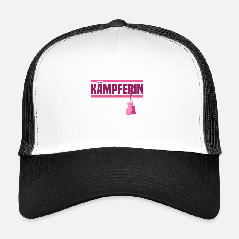 Brustkrebs Bewusstsein Kämpferin Mutter - Trucker Cap - Weiß/Schwarz
