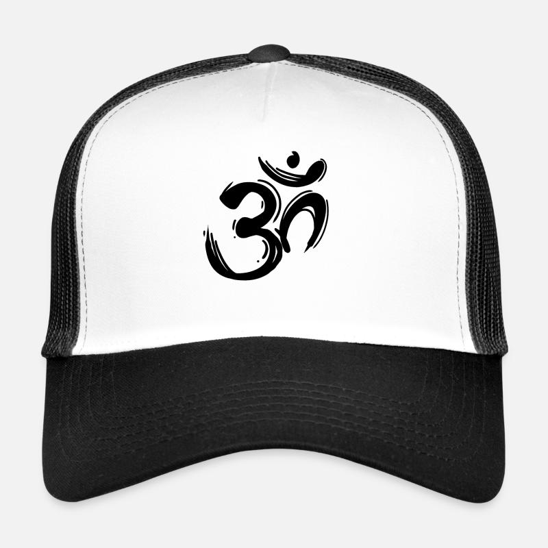 Om Zeichen schwarz Trucker Cap
