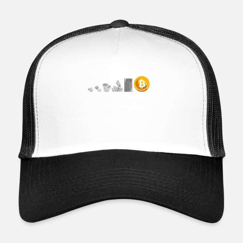 Evolution Of Money Geld Bitcoin Plan B Crypto - Casquette trucker  - blanc/noir