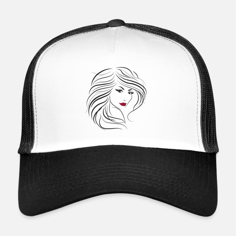 Frau Schönheit - Trucker Cap - Weiß/Schwarz