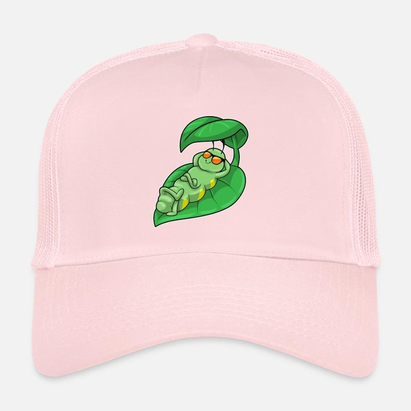 Caterpillar with leaf Trucker Cap