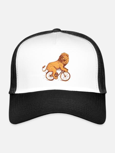 LION DE BICYCLETTE - Casquette trucker  - blanc/noir - Devant