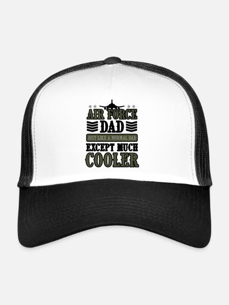 Air Force Papa Pilote USA US Army Armée Amérique Armée - Casquette trucker  - blanc/noir - Devant