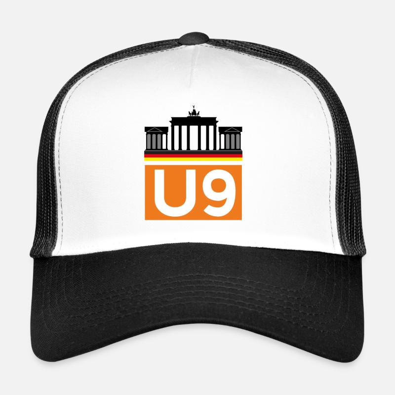 Berliner U-Bahn - Trucker Cap - Weiß/Schwarz