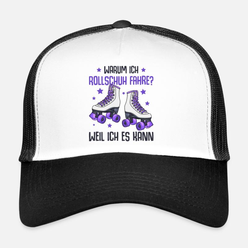 Rollschuhe - Trucker Cap - Weiß/Schwarz