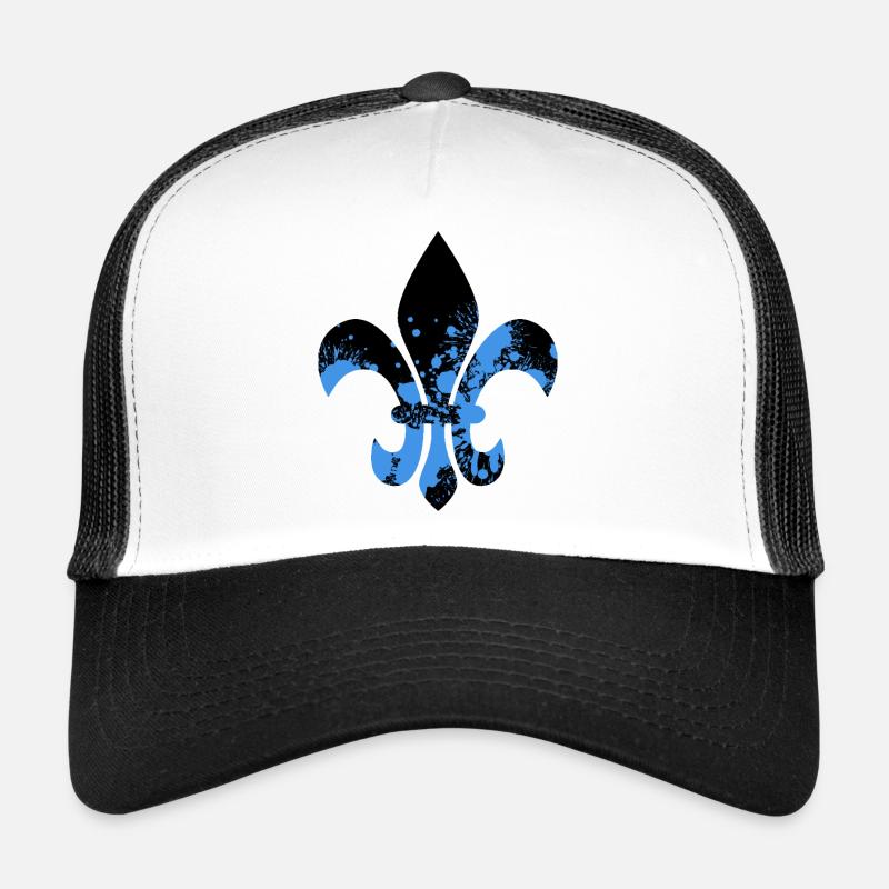 Fleur de Lys - Casquette trucker  - blanc/noir