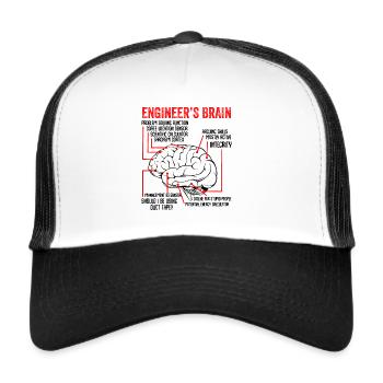 Engineers Brain Engineer Technology Gift - Trucker Cap - white/black - Front