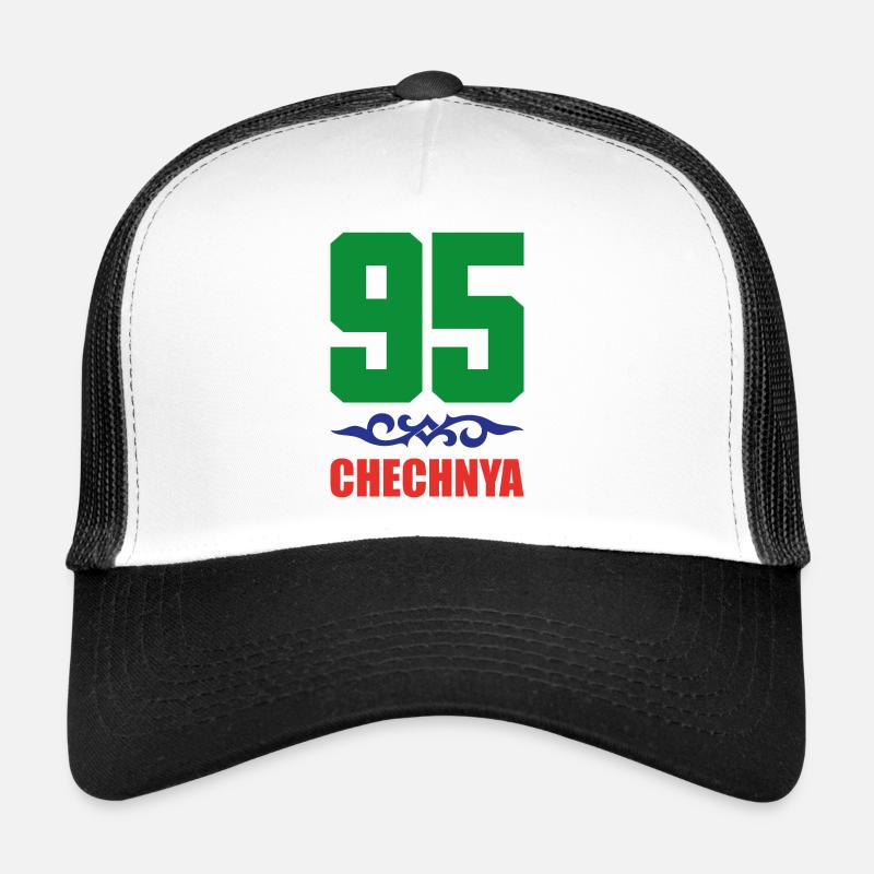 Chechnya Grosny Geschenk Ramsan Kadyrow Noxchi - Trucker Cap - Weiß/Schwarz
