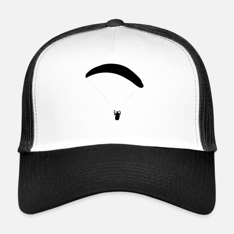 Paragliding Gleitschirm Paragleiter Paraglider - Trucker Cap - Weiß/Schwarz