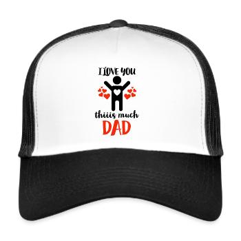 Fête des Pères, Fête des Pères, Fête des Pères, Fête des Pères - Casquette trucker  - blanc/noir - Devant