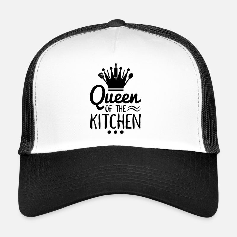 Küchenchef Koch Köchin Kochkunst - Trucker Cap - Weiß/Schwarz