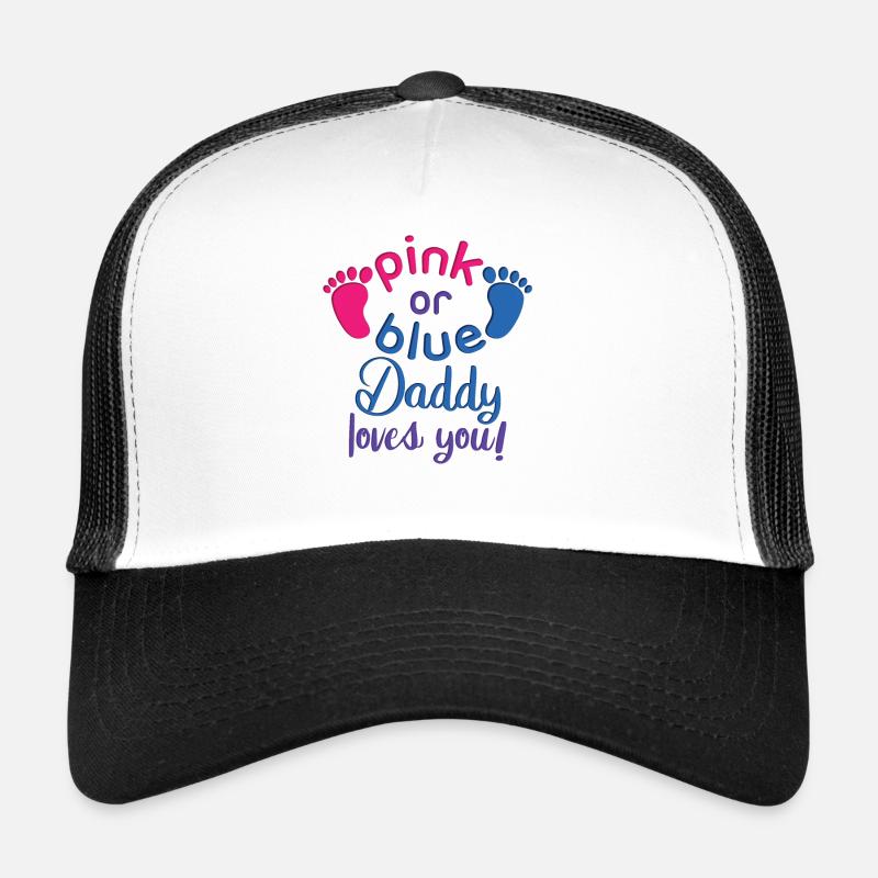 Rosa oder blau Papa liebt Dich, Geschlecht offenbaren Geschenk Trucker Cap