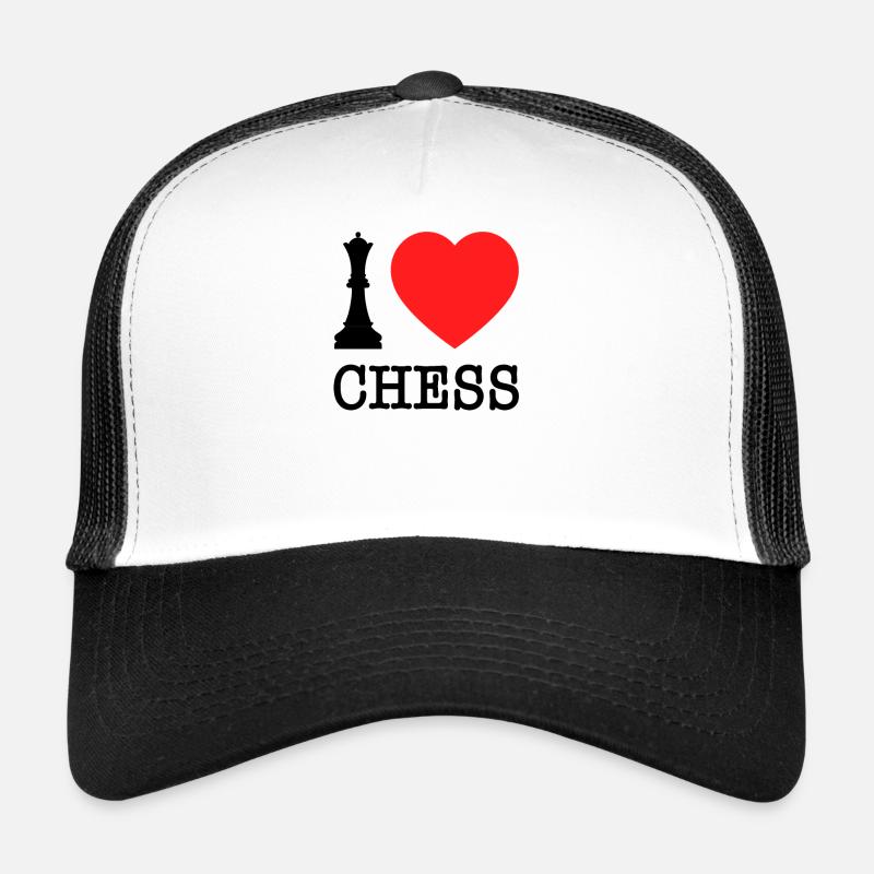 Chess I Love Chess Black Checkers I Love Chess Trucker Cap