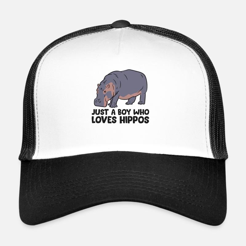 Lustiges Nilpferd Nur ein Junge, der Nilpferde Trucker Cap