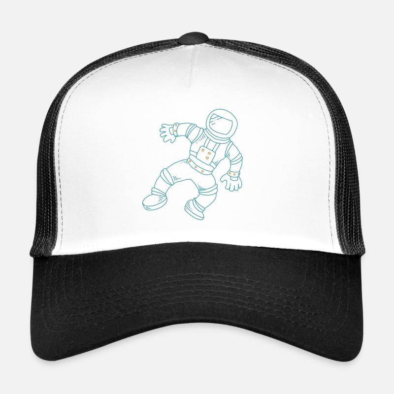Astronaut - Trucker Cap - Weiß/Schwarz