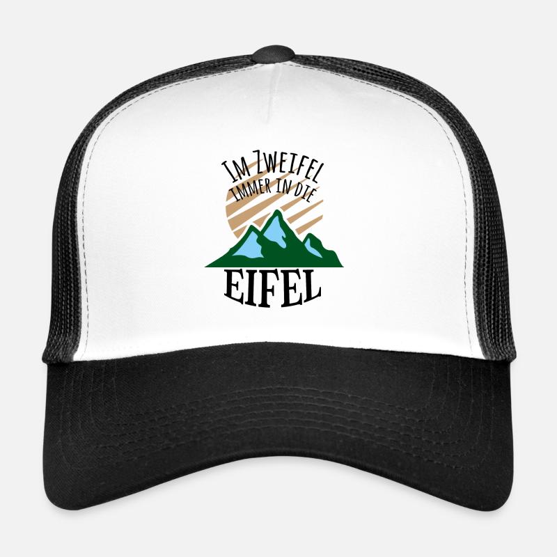 Im Zweifel immer in die Eifel - Trucker Cap - Weiß/Schwarz