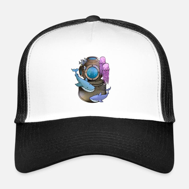 Deep Sea Scuba Diver Gift Trucker Cap