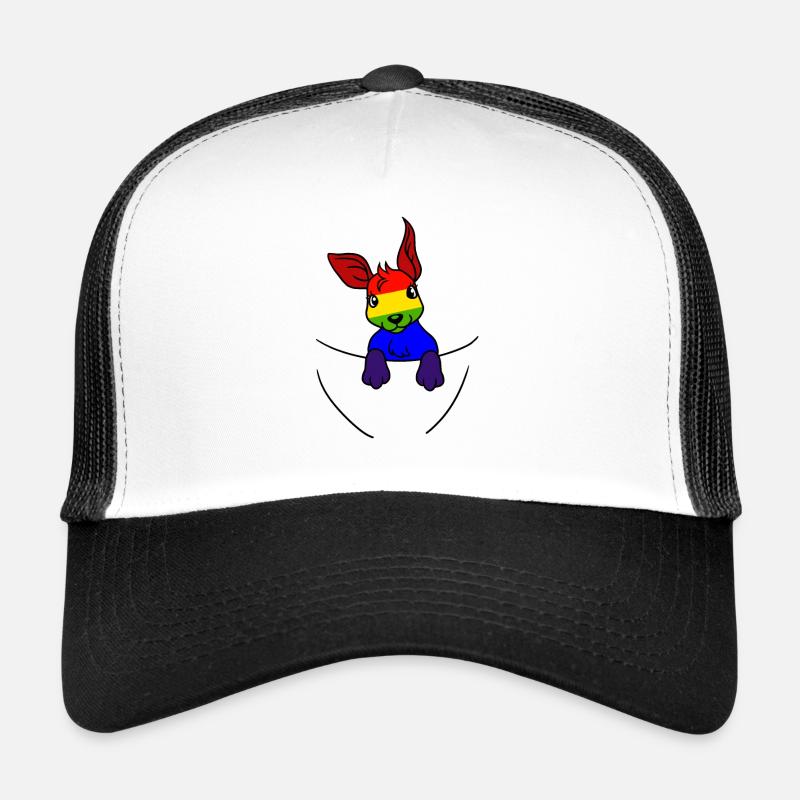 Koala LGBT Regenbogenfahne Gay Pride Gay - Trucker Cap - Weiß/Schwarz