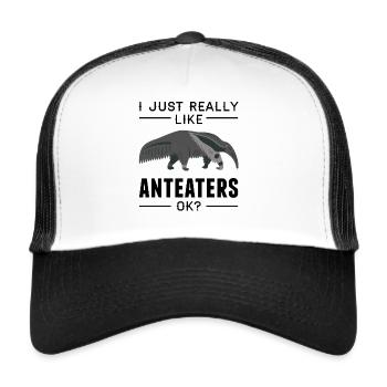 Anteater Gift Birthday Saying Women - Trucker Cap - white/black - Front