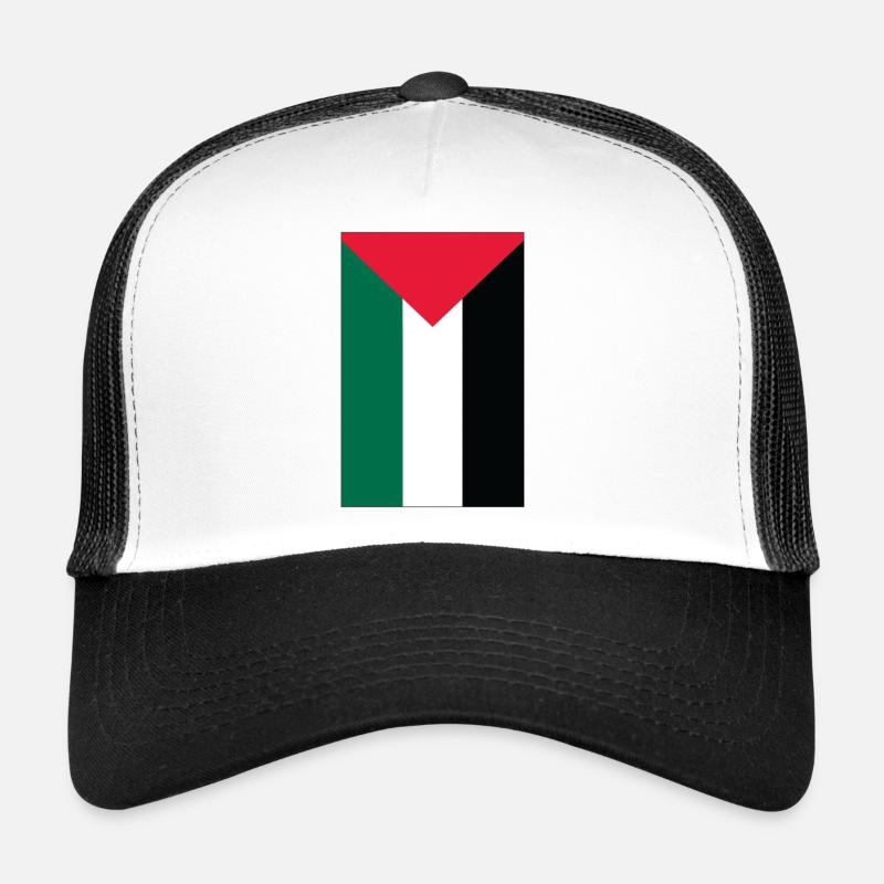 Palestinian Flag - Trucker Cap - white/black