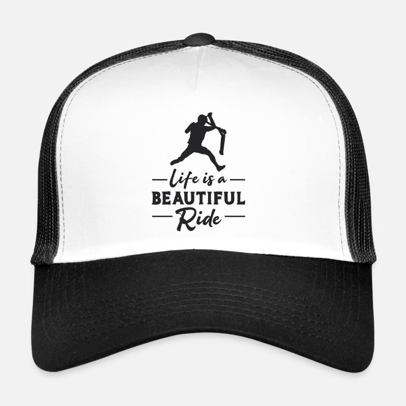 Scooter Stunt Vintage E-Scooter Retro Gift Idea - Trucker Cap - white/black