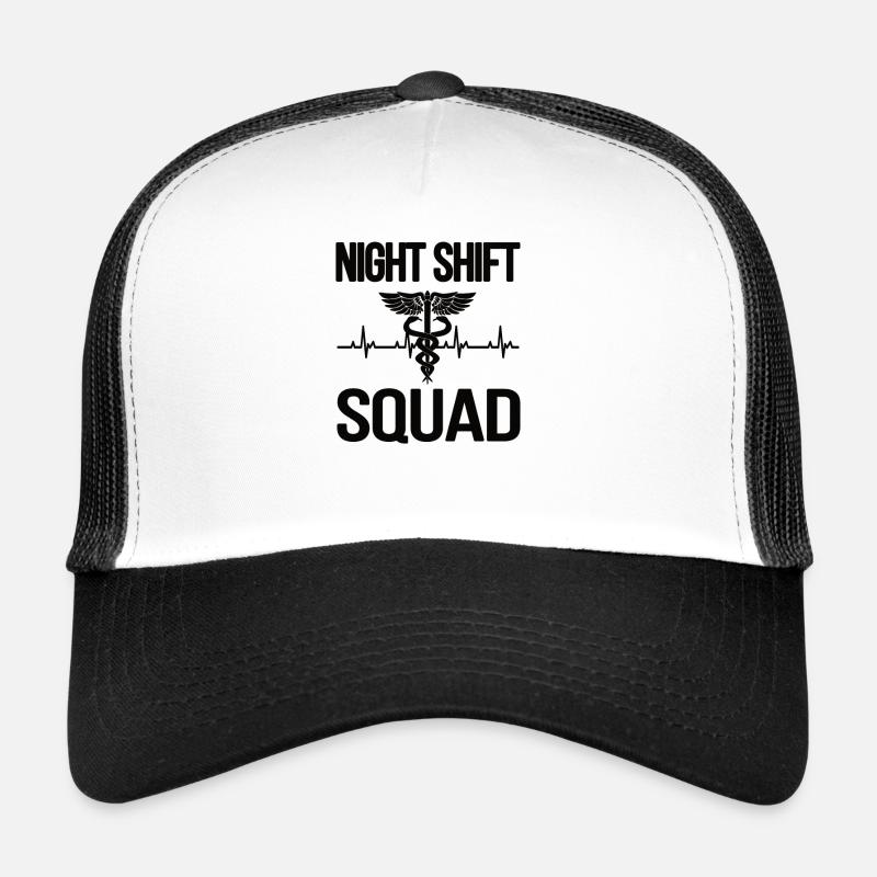 Service de nuit Squad Infirmier Infirmière Casquette trucker 