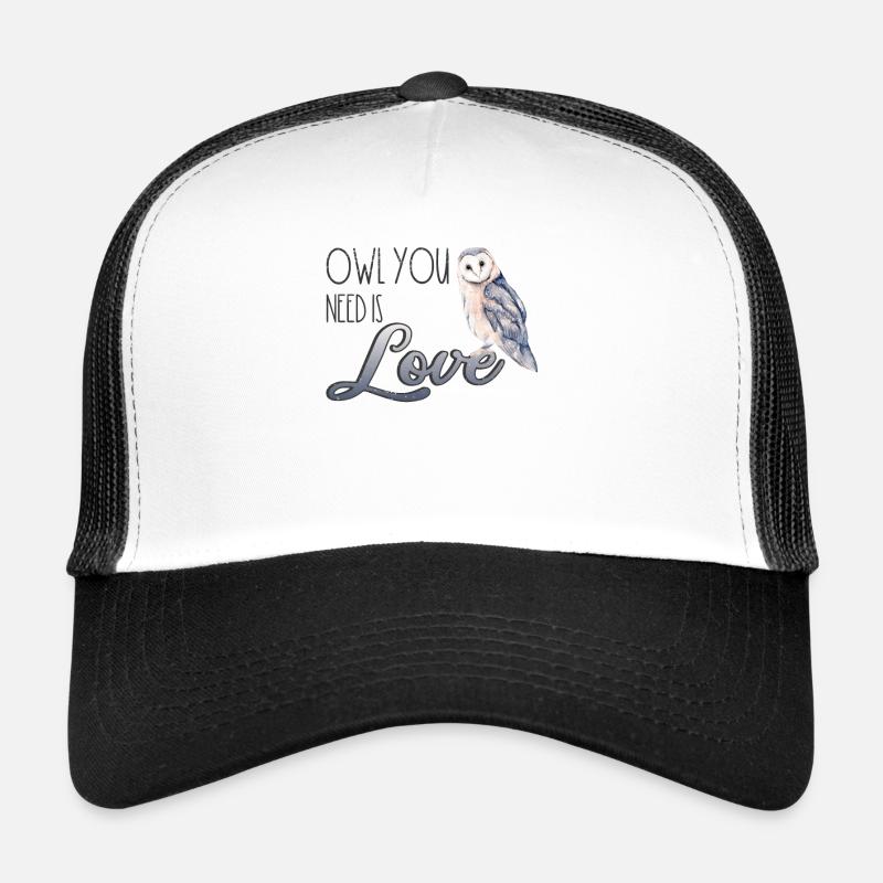 Boho Owl Eagle Owl Partner Love Forest Animal Sweet Cuddle Trucker Cap