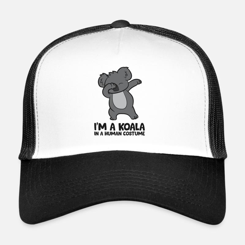 Ich bin ein Koala in einem menschlichen Kostüm - Trucker Cap - Weiß/Schwarz