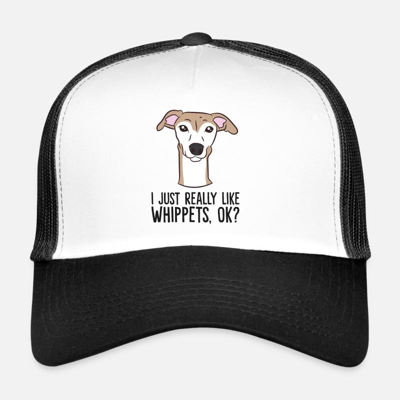 J’aime vraiment les Whippets - Casquette trucker  - blanc/noir