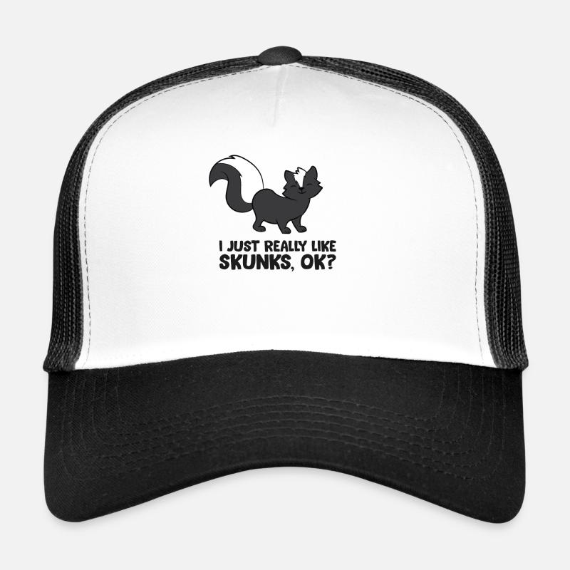 Skunk Lover I Just Really Like Skunks Trucker Cap