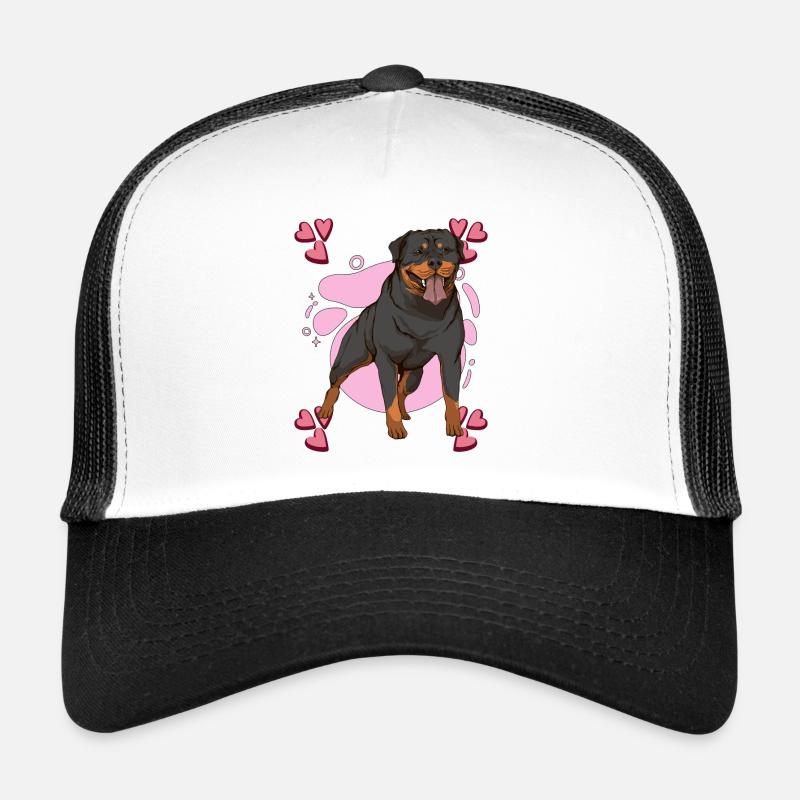 Rottweiler Heart Design Casquette trucker 