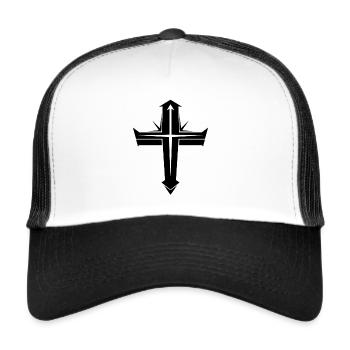 Christian Cross - Trucker Cap - white/black - Front