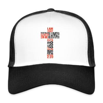 Jesus, Jesus, Jesus Christian Christian Christian - Trucker Cap - white/black - Front