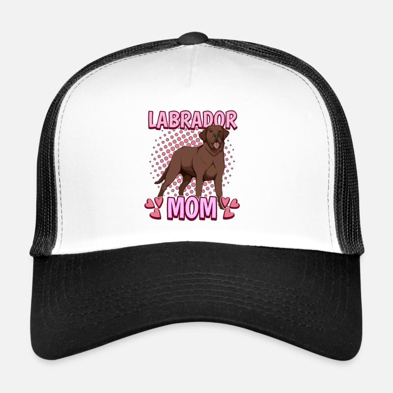 Brauner Labrador Labbi Labrador Mom Casquette trucker 
