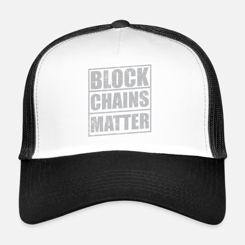 BLOCKCHAINS MATTER! - Trucker Cap - Weiß/Schwarz