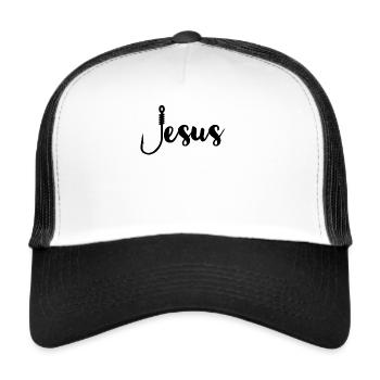 Jesus, Jesus, Jesus Christian Christian Christian - Trucker Cap - white/black - Front